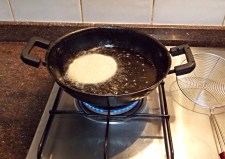 Poori being deep-fried - Indian Curry Shack