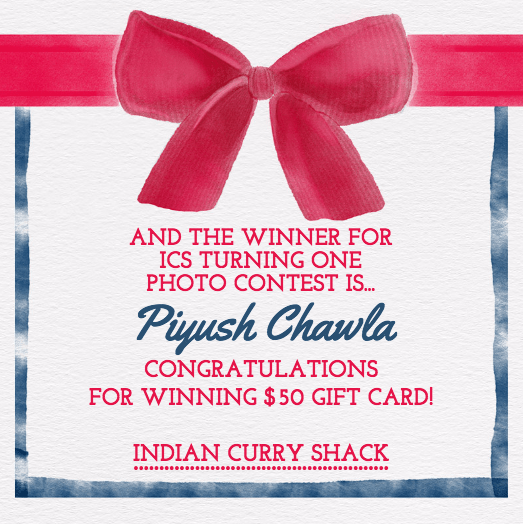 Winner For Indian Curry Shack Turning One Photo&nbsp;Contest