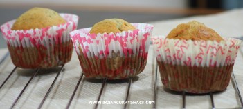 Banana Muffins on wired rack - Indian Curry Shack