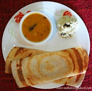 Dosa with Sambhar and Chutney - Indian Curry Shack