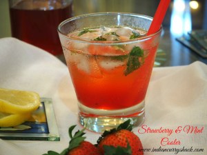 Strawbery and Mint Cooler-Indian Curry Shack