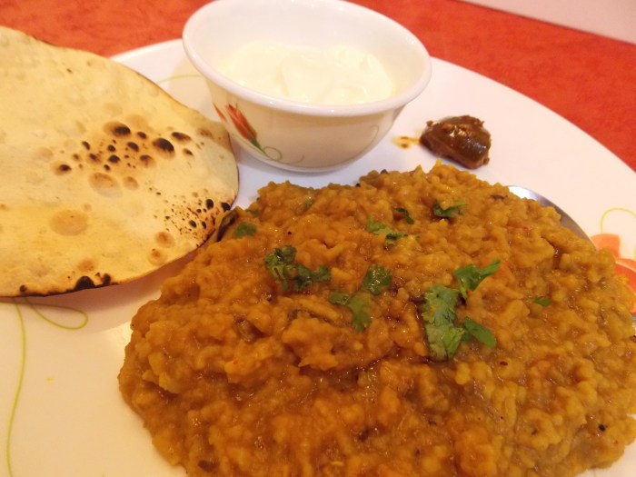 Masala Dal Khichdi with Papad, Curd & Pickle - Indian Curry Shack