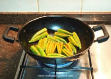 Bharwa Bhindi in the making - Indian Curry Shack
