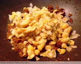 Mashed Chickpeas added to the Masala - Platter To Palate - With Watermark