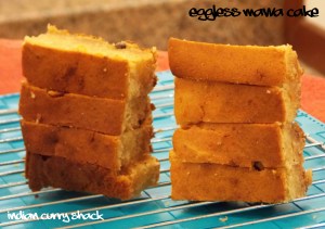 Eggless Mawa Cake Slices - Indian Curry Shack