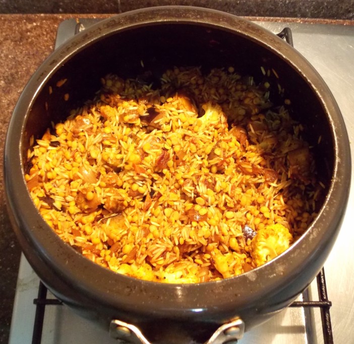 Masala Dal Khichdi being cooked - Indian Curry Shack