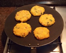 Aalu Tikki being prepared1 - Indian Curry Shack