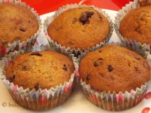 Walnut & Chocolate Chip Muffins - Indian Curry Shack